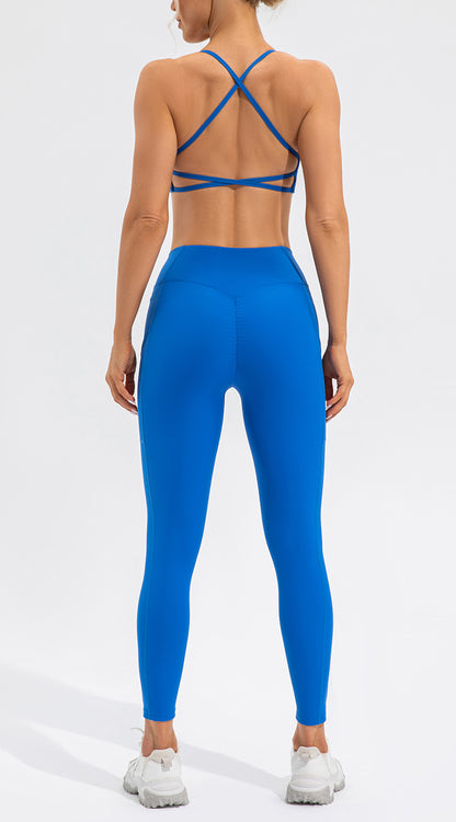 Vest Yoga Suit Nude Feel Beauty Back Quick Drying Fitness Suit Skinny Running Sports Women - Wanita Store