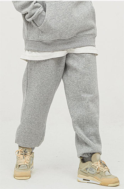 Clothing Autumn Winter Brand Fleece Padded Hooded Solid Color Hoodie sets - Wanita Store