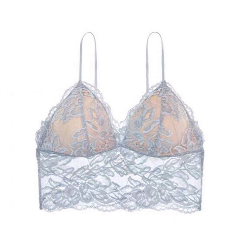 Multiple Wear Backless Sexy Lingerie Women Triangle Cup Wireless Thin Sling Beautiful Back Sexy Lace Bra
