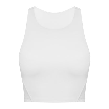 Spring Summer Pull High round Tie Chest Pad Yoga Vest Nude Feel Tight High Elastic Sports Fitness Top Women - Wanita Store