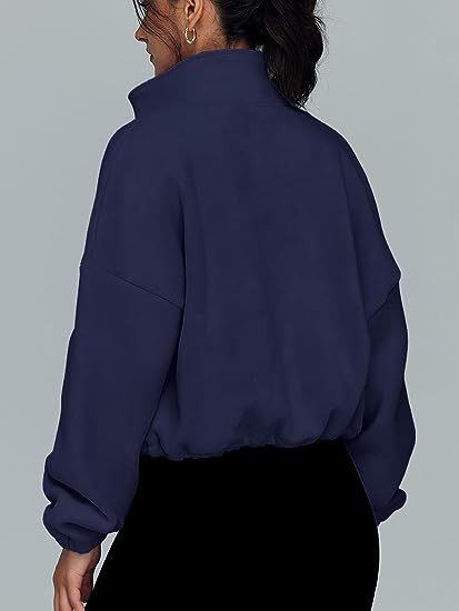 Women Clothing Polar Fleece Sports Jacket Velvet Stand Collar Zipper Jacket - Wanita Store