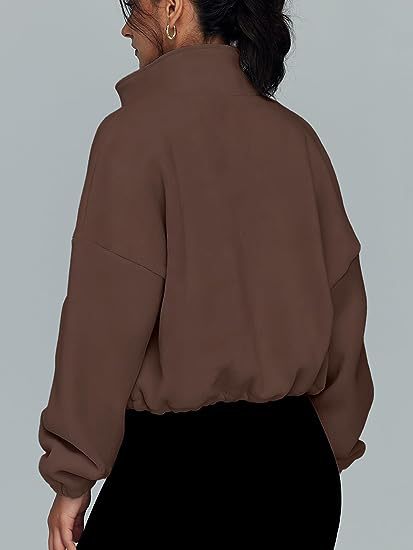 Women Clothing Polar Fleece Sports Jacket Velvet Stand Collar Zipper Jacket - Wanita Store