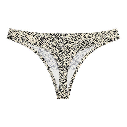 Culotte de sport sexy pour femme, taille basse, sans coutures, imprimé léopard, en soie glacée, respirante et à séchage rapide