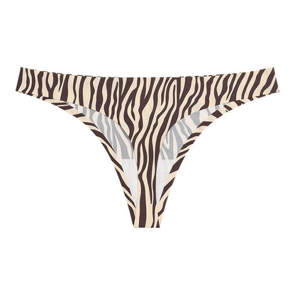 Culotte de sport sexy pour femme, taille basse, sans coutures, imprimé léopard, en soie glacée, respirante et à séchage rapide