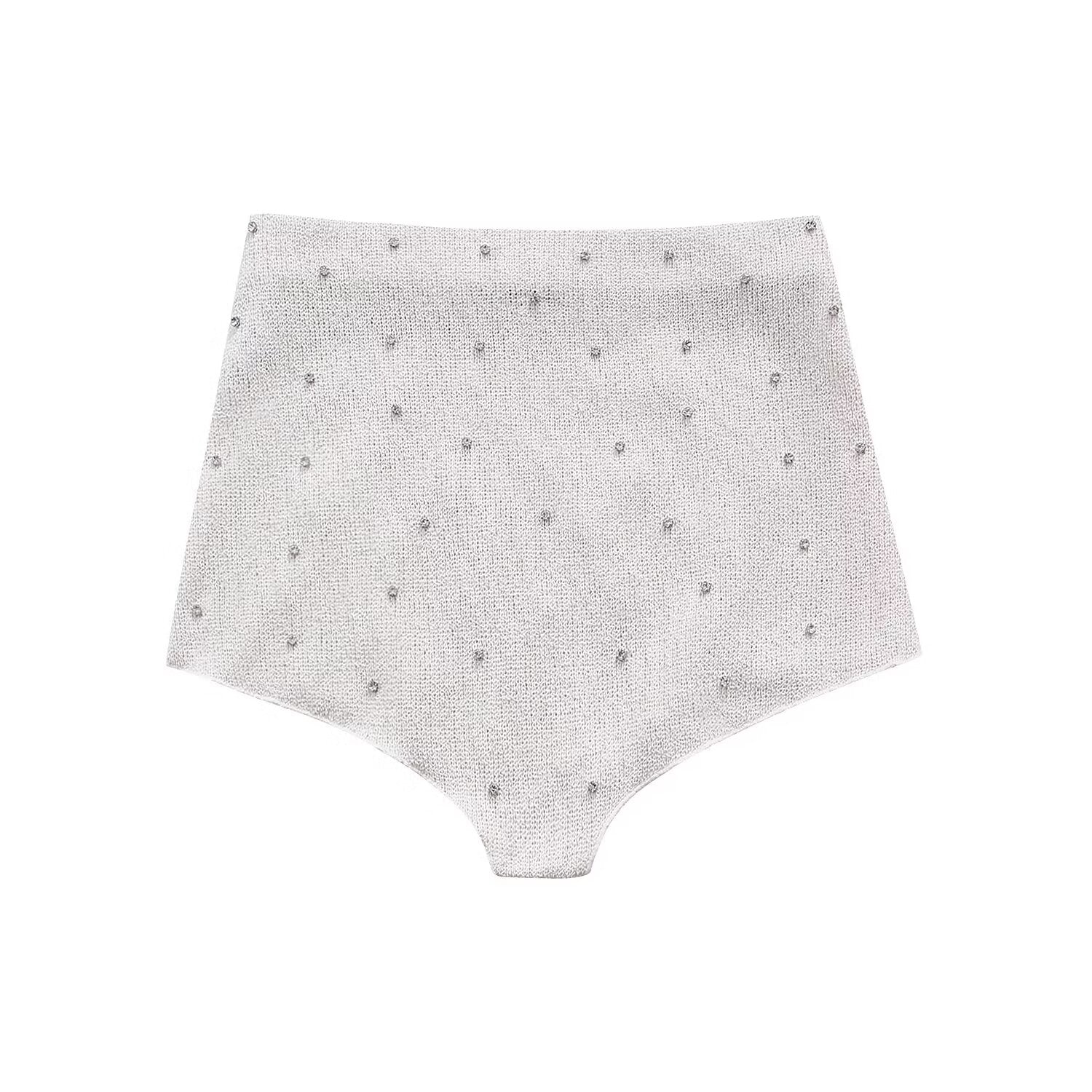 Spring Women Clothing Jewelry Inlaid Collar Top Shorts Suit - Wanita Store