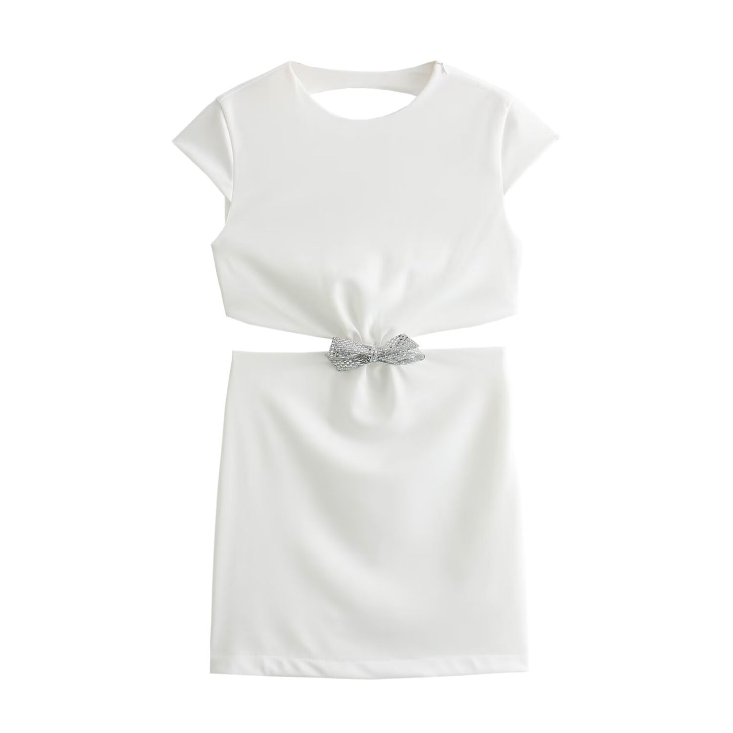 Women Jewelry Bowknot Decoration Backless Dress - Wanita Store