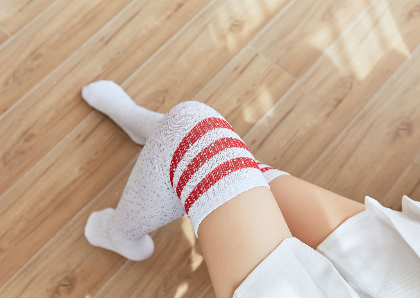 White Socks Red Stripes