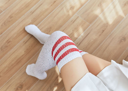 White Socks Red Stripes