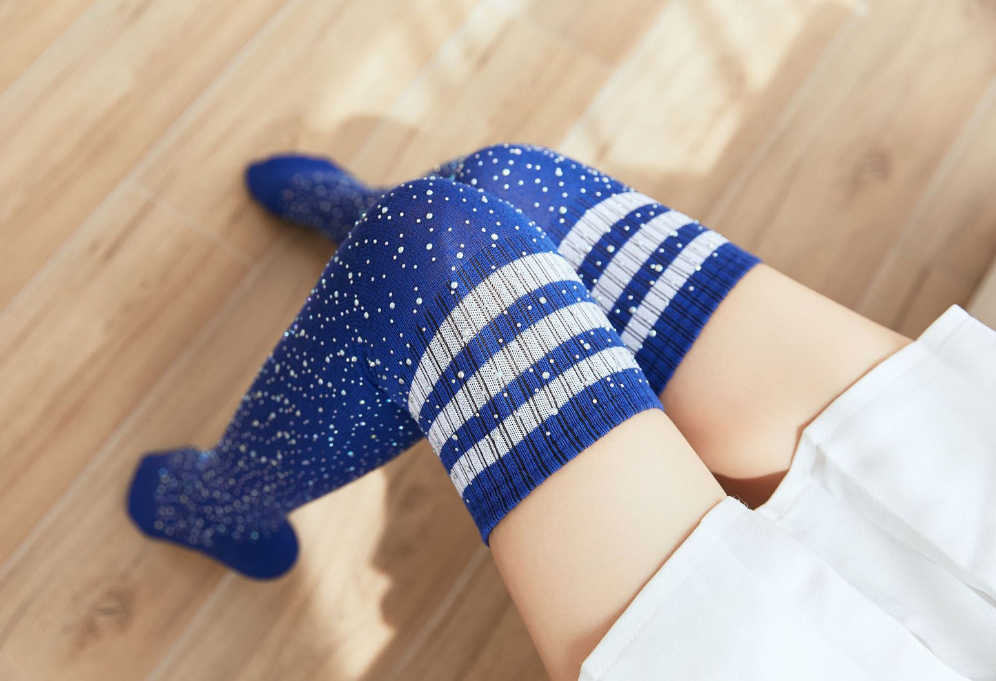 Blue Socks and White Stripes
