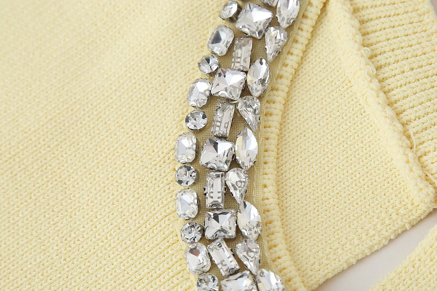 Summer Women Clothing Casual All Match Jewelry Inlaid Plain Stitch Top - Wanita Store