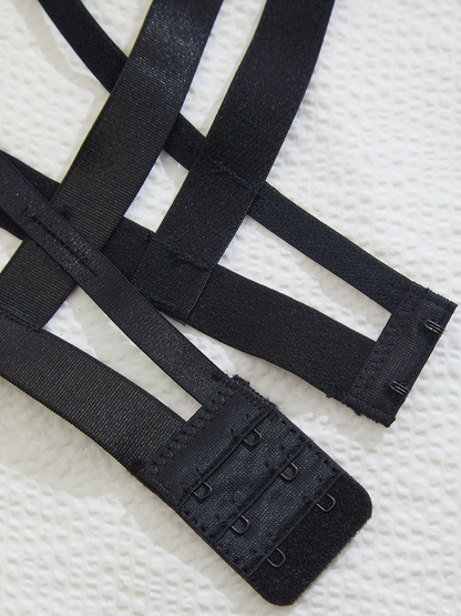 Sexy Underwear Five Piece Suit Sexy Heavy Industry Metal Multi Ribbon Collar Leg Ring SM Sexy Suit