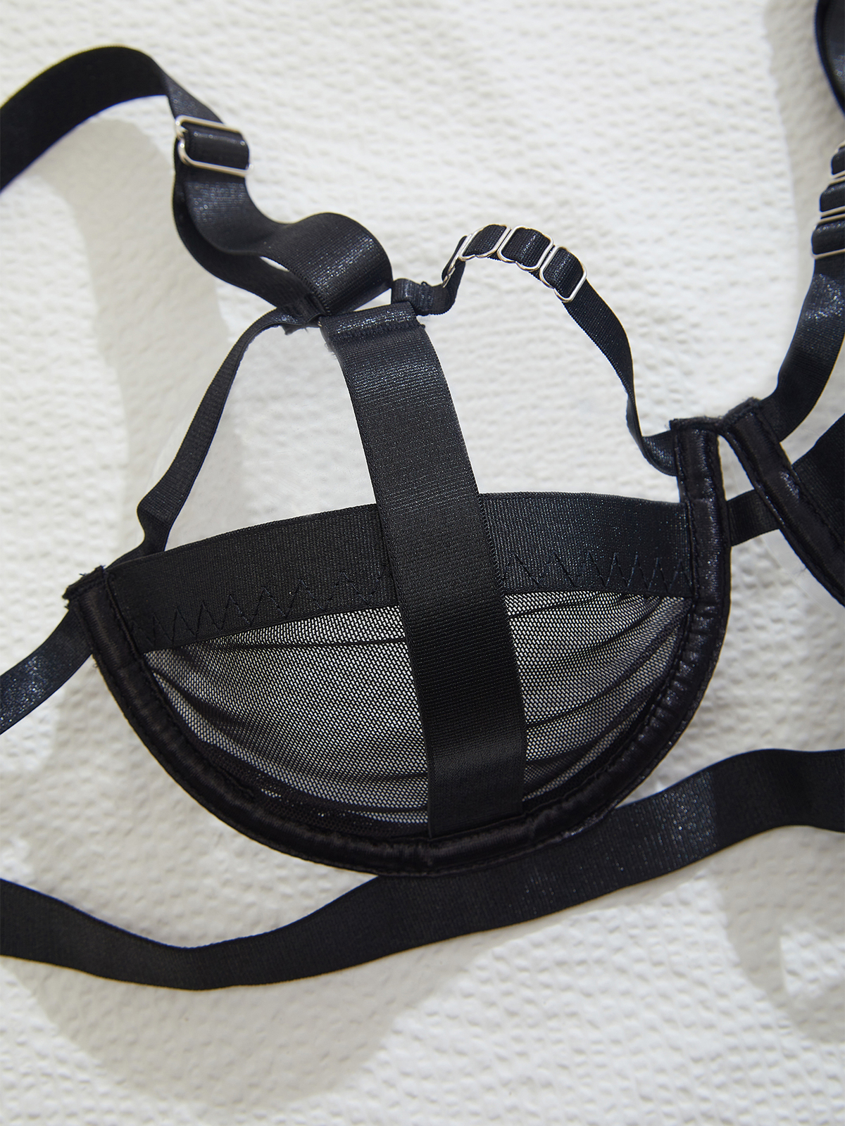 Sexy Underwear Five Piece Suit Sexy Heavy Industry Metal Multi Ribbon Collar Leg Ring SM Sexy Suit