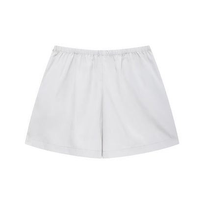Autumn Artificial Jewelry Decoration Poplin Shirt Casual Shorts Women Suit - Wanita Store