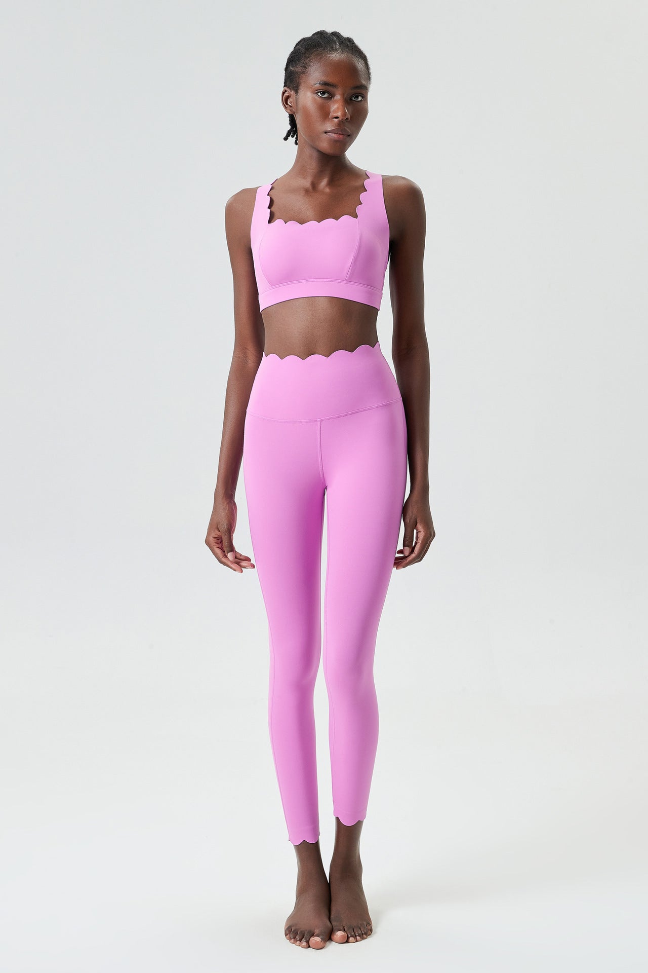 Small Wave Yoga Suit Suit Women Tight Fit Sports Fitness Suit Two Piece Quick Dry Suit