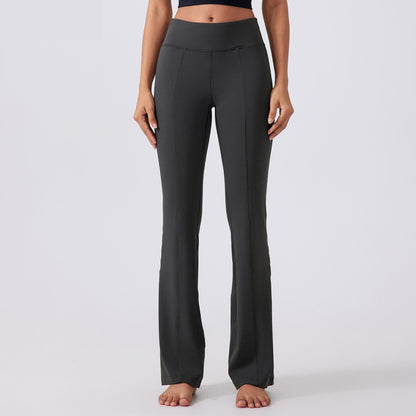 Yoga Pants Women High Waist Hip Lift No Embarrassment Line Tights Pocket Sports Fitness L Bell Bottom Pants - Wanita Store
