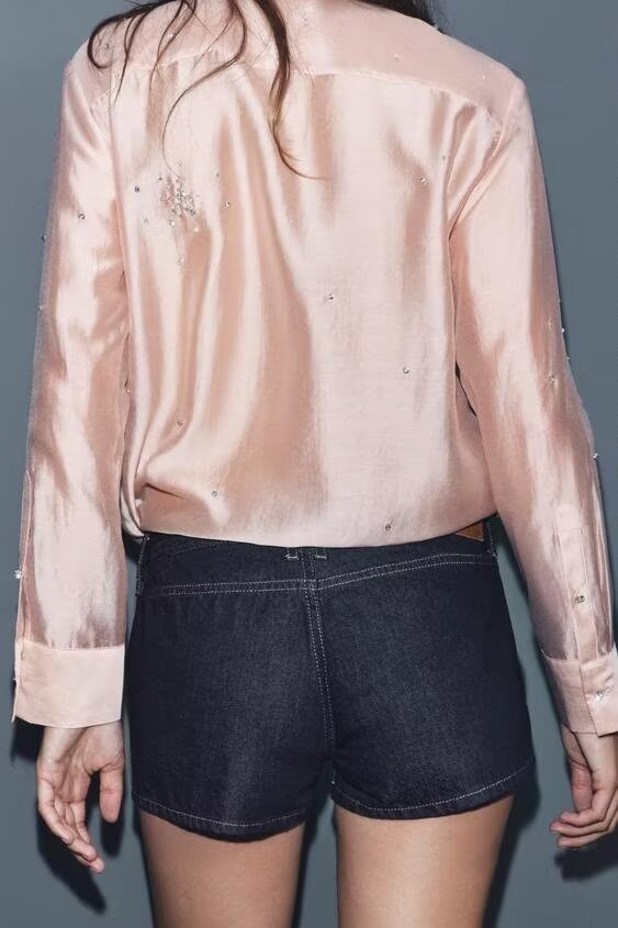 Women Clothing Classic Western All Matching Jewelry Embroidered Shirt - Wanita Store