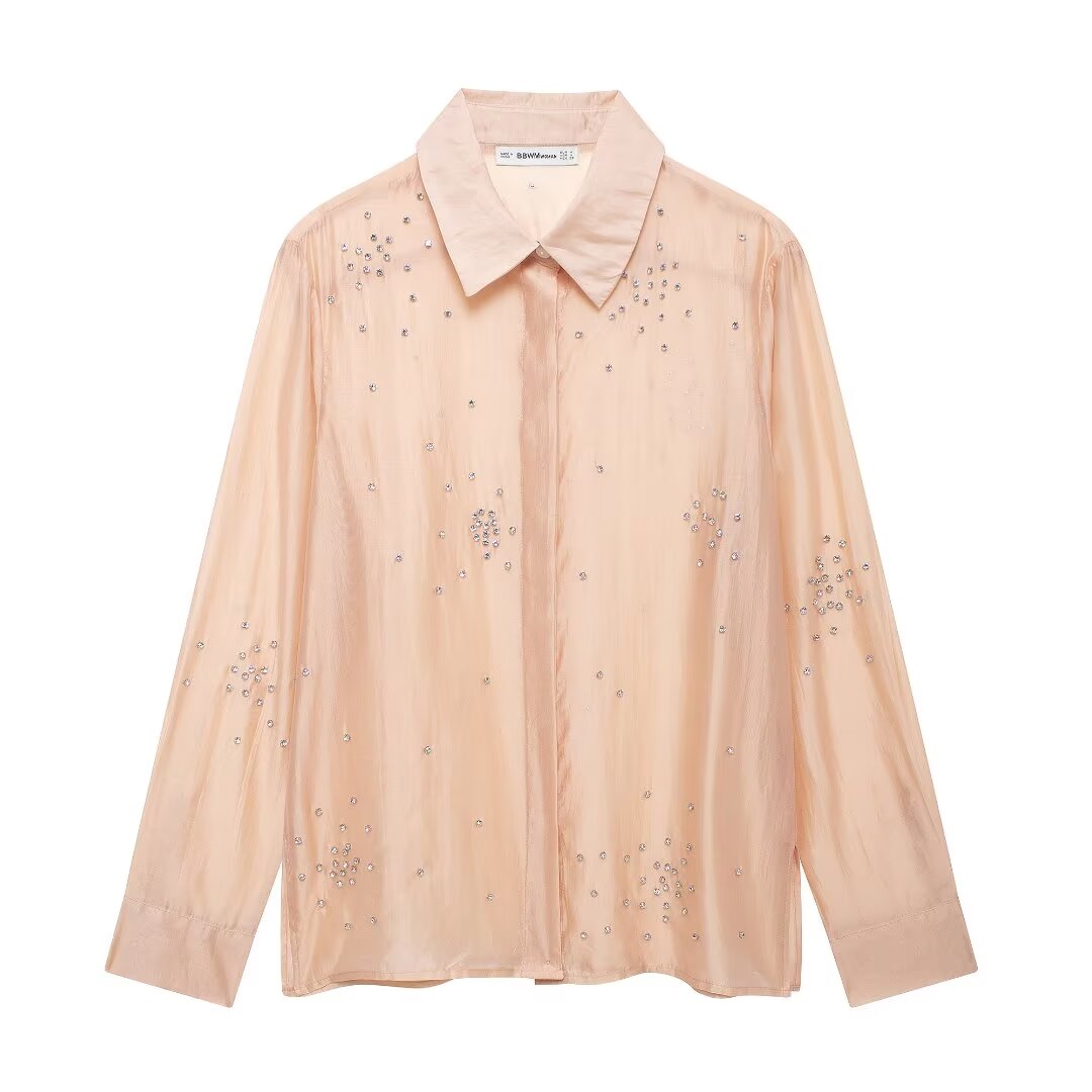 Women Clothing Classic Western All Matching Jewelry Embroidered Shirt - Wanita Store