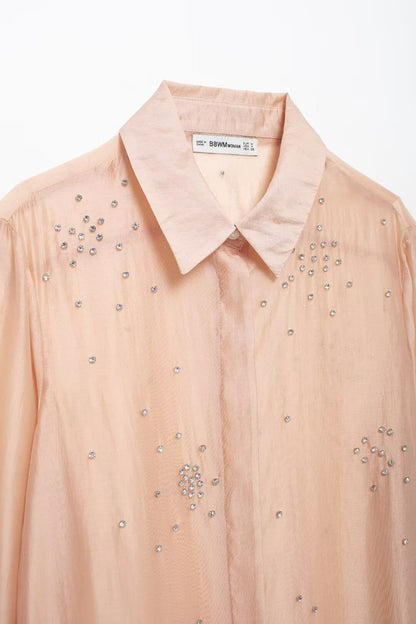 Women Clothing Classic Western All Matching Jewelry Embroidered Shirt - Wanita Store