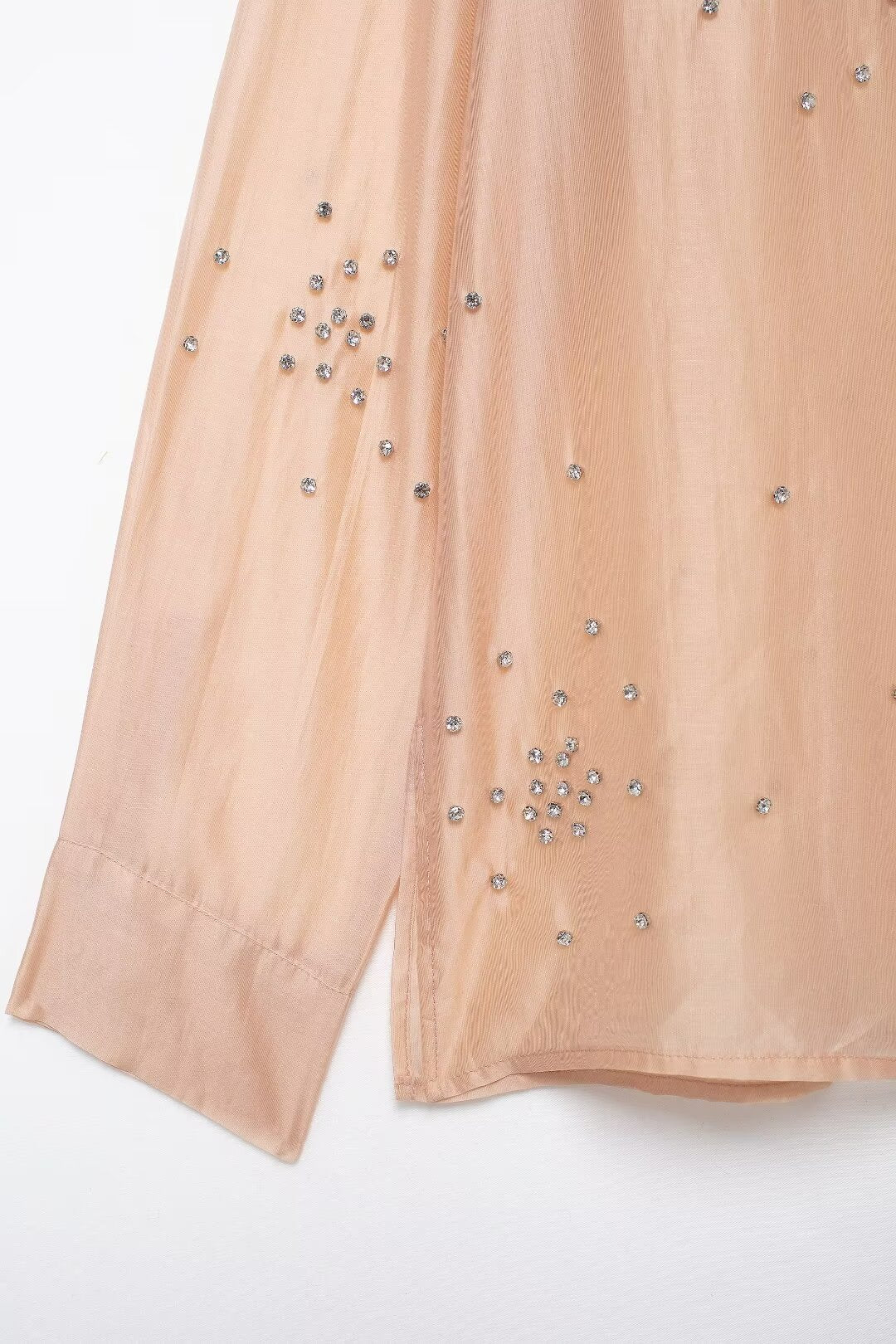 Women Clothing Classic Western All Matching Jewelry Embroidered Shirt - Wanita Store