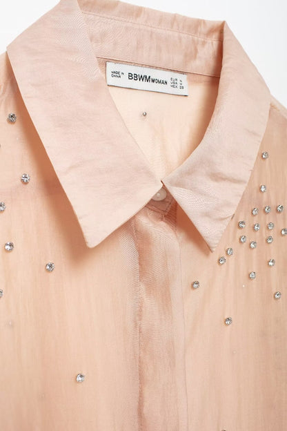 Women Clothing Classic Western All Matching Jewelry Embroidered Shirt - Wanita Store