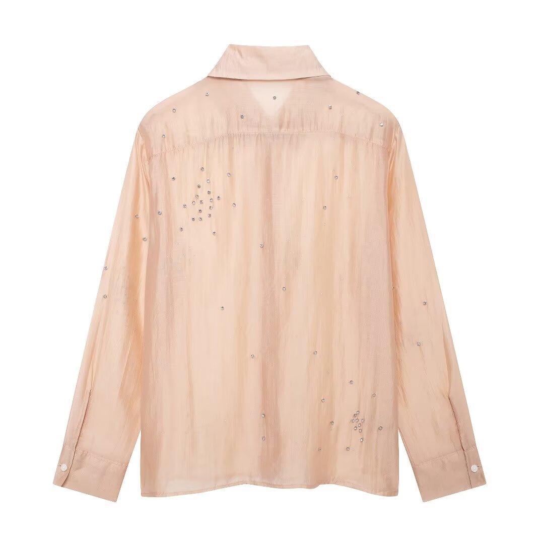 Women Clothing Classic Western All Matching Jewelry Embroidered Shirt - Wanita Store