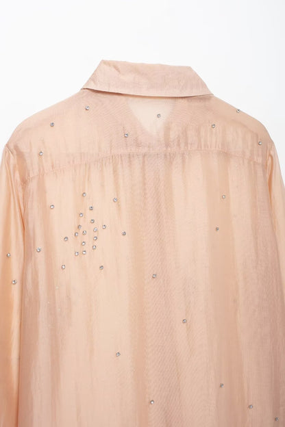 Women Clothing Classic Western All Matching Jewelry Embroidered Shirt - Wanita Store