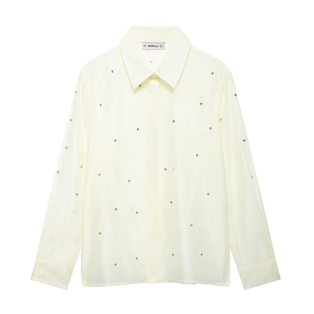 Women Clothing Classic Western Jewelry Embroidered Shirt - Wanita Store