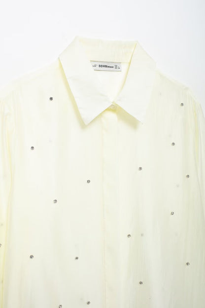Women Clothing Classic Western Jewelry Embroidered Shirt - Wanita Store