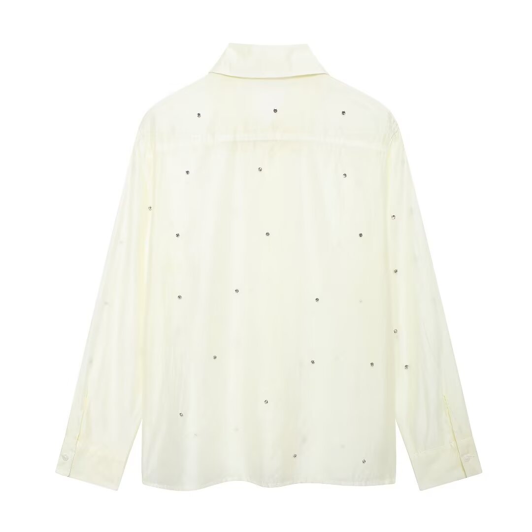 Women Clothing Classic Western Jewelry Embroidered Shirt - Wanita Store