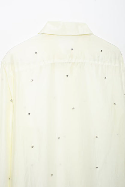 Women Clothing Classic Western Jewelry Embroidered Shirt - Wanita Store