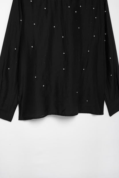 Fall Women Clothing Simple Jewelry Embroidery Shirt - Wanita Store