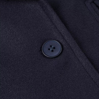 Women Clothing Autumn Winter Casual Collared Double Breasted Woolen Coat Top Women - Wanita Store