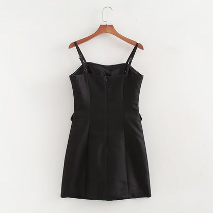 Women Clothing Fall Minimalist Jewelry Chanel Top Vest Skirt Two Piece Set - Wanita Store