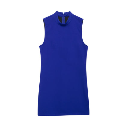 Fall Women Clothing Casual Simple Short Sleeveless Dress - Wanita Store