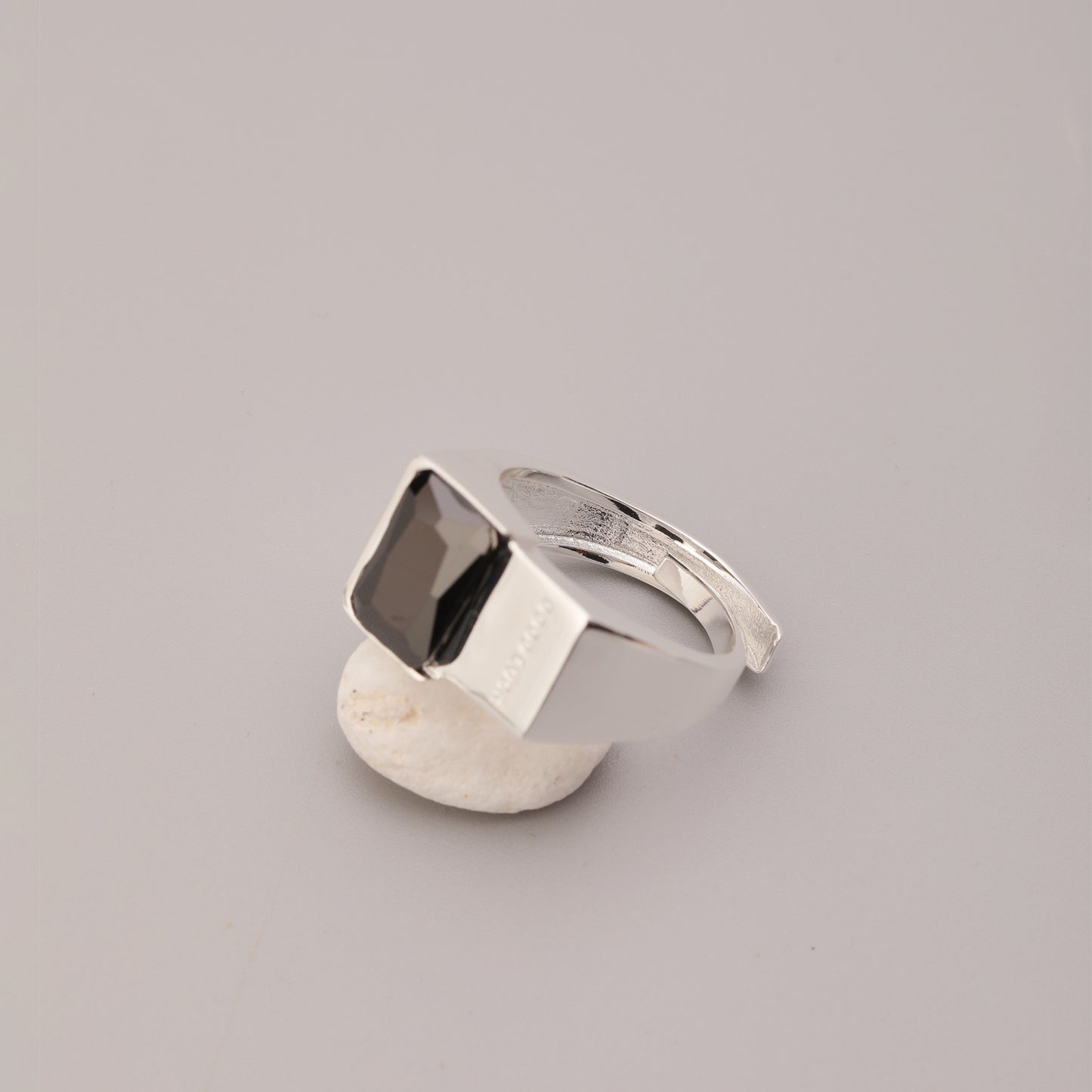 Graphic Square Diamond Ring Women Retro Minimalism Open Ring Hip Hop Index Finger Ring Accessories - Wanita Store