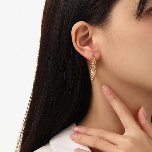 Exaggerated Irregular Asymmetric Big Circle C Shaped Earrings Ear Ring High Sense Design Earrings Women - Wanita Store