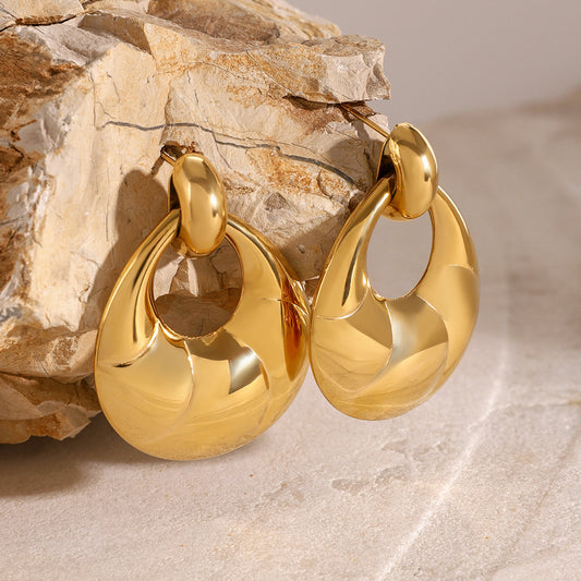 Stainless Steel Studs High Grade Niche Exaggerated Earrings Titanium Steel Ear Rings Earrings Women - Wanita Store