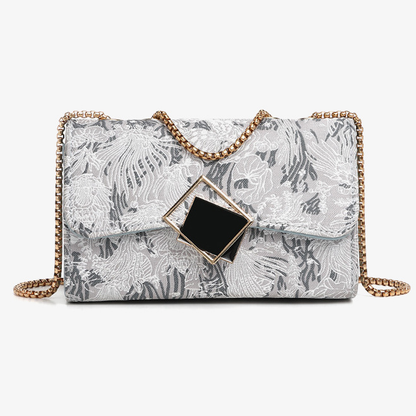 Embroidered Chain Small Square Bag Shoulder Bag National Element Women Corssbody Bag - Wanita Store