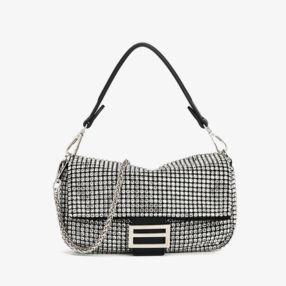 Diamond Embedded High Grade Shoulder Messenger Bag Fashionable Dinner Bag Niche Full Diamond Portable Underarm Bag Women - Wanita Store