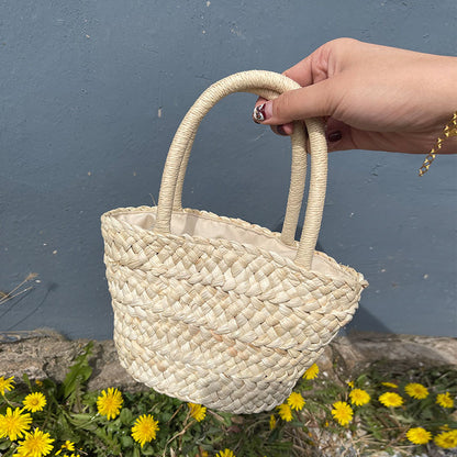 Corn Husk Small Basket plus Lining