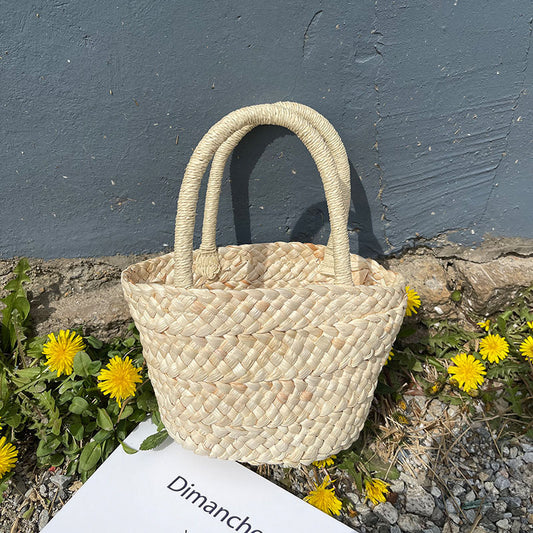 Corn Husk Small Basket without Lining