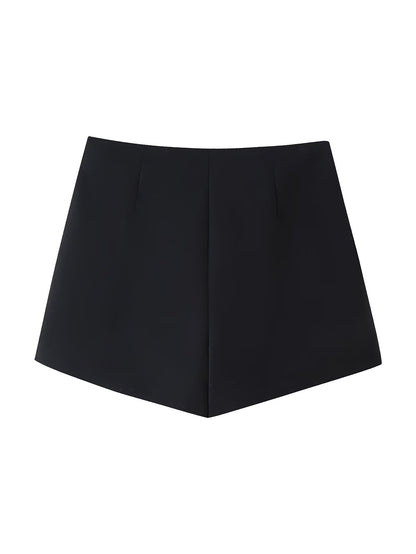 Spring Women Casual Artificial Jewelry Inlaid Embroidered Blazer High Waist Shorts Set - Wanita Store