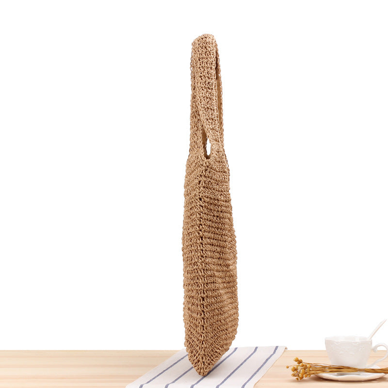 Shoulder Straw Bag Mori Hand Woven Bag Casual Large Capacity Beach Bag
