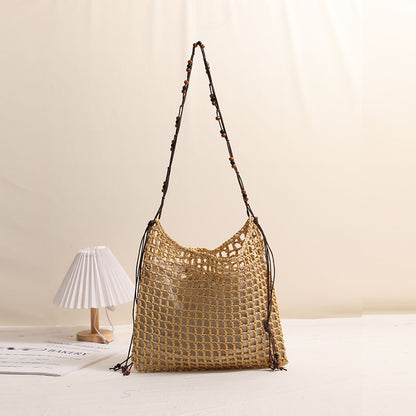 Wooden Bead Net Pocket Coffee inside
