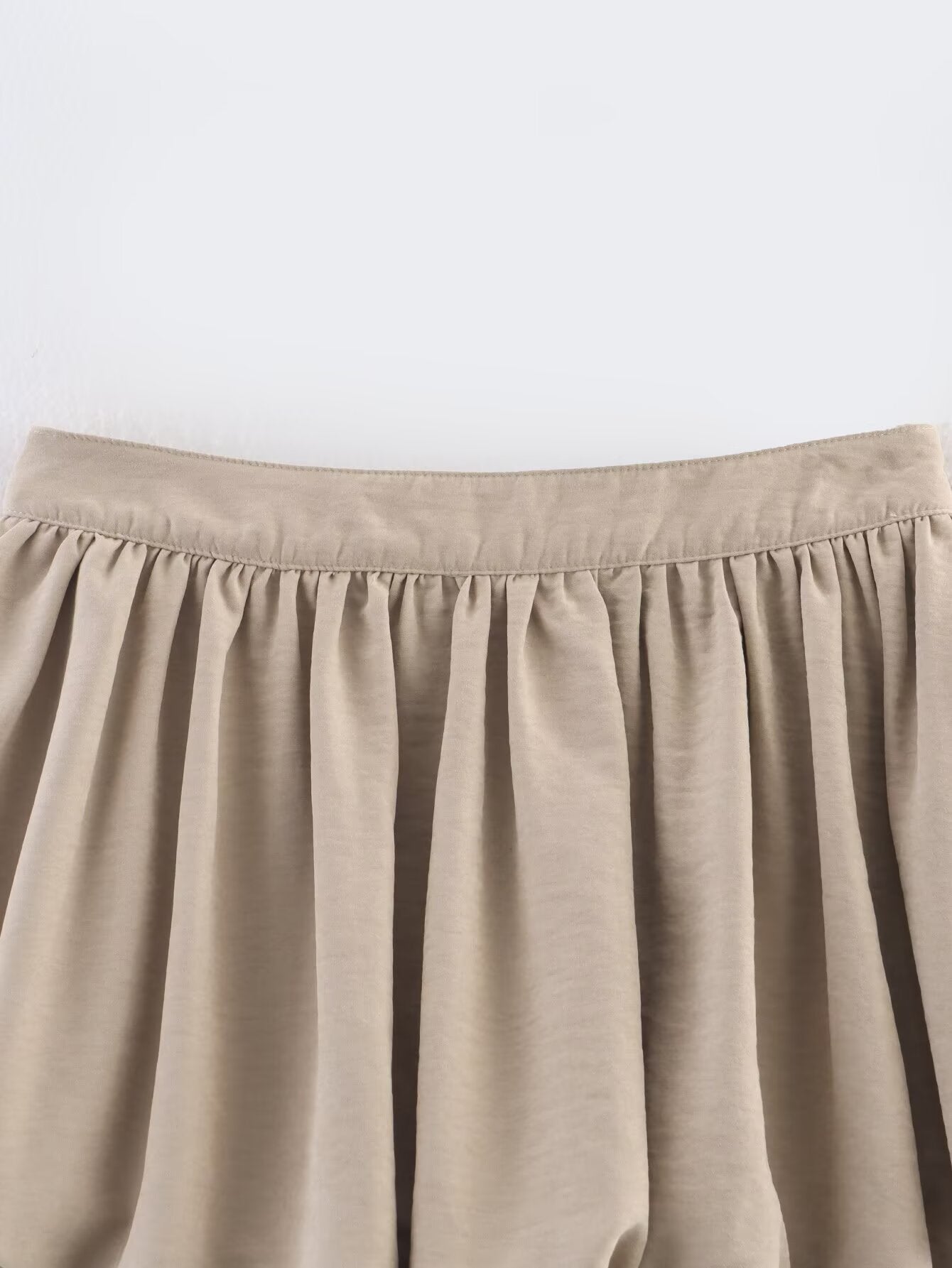 Women Clothing Summer Elastic Waist Pleated Lantern Skirt