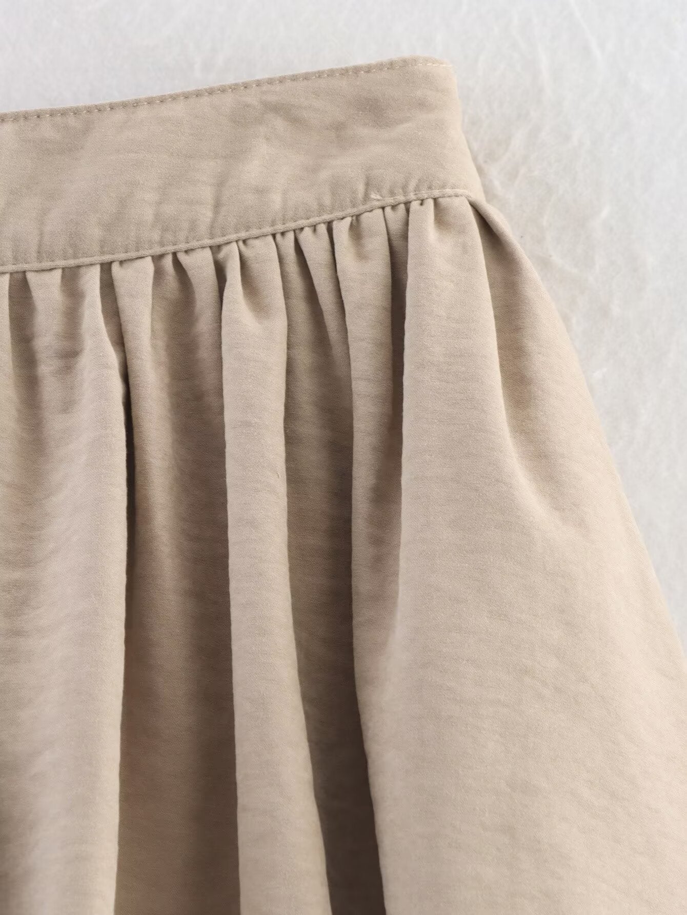 Women Clothing Summer Elastic Waist Pleated Lantern Skirt
