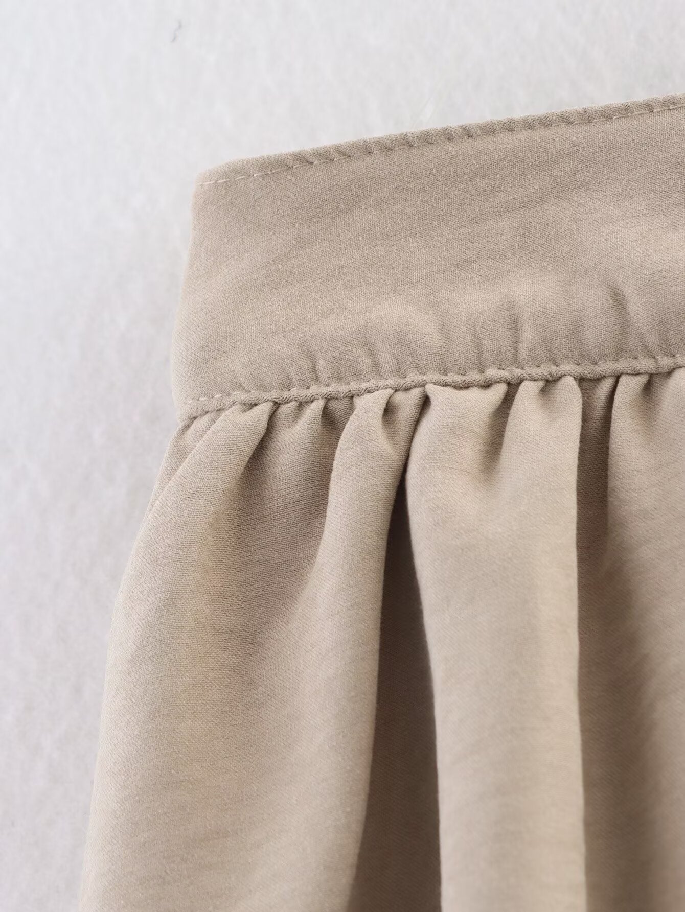 Women Clothing Summer Elastic Waist Pleated Lantern Skirt
