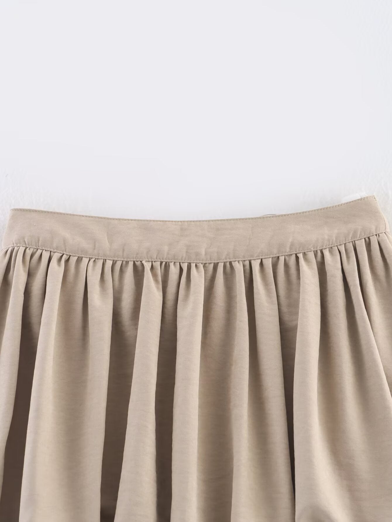 Women Clothing Summer Elastic Waist Pleated Lantern Skirt