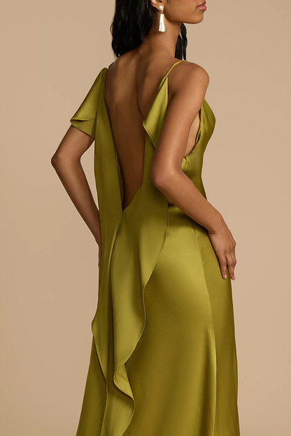 Women Clothing Summer Simple Camisole Split Dress - Wanita Store