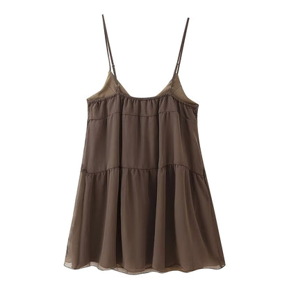 Women Clothing Beaded Sequined Embroidered Suspender Dress - Wanita Store